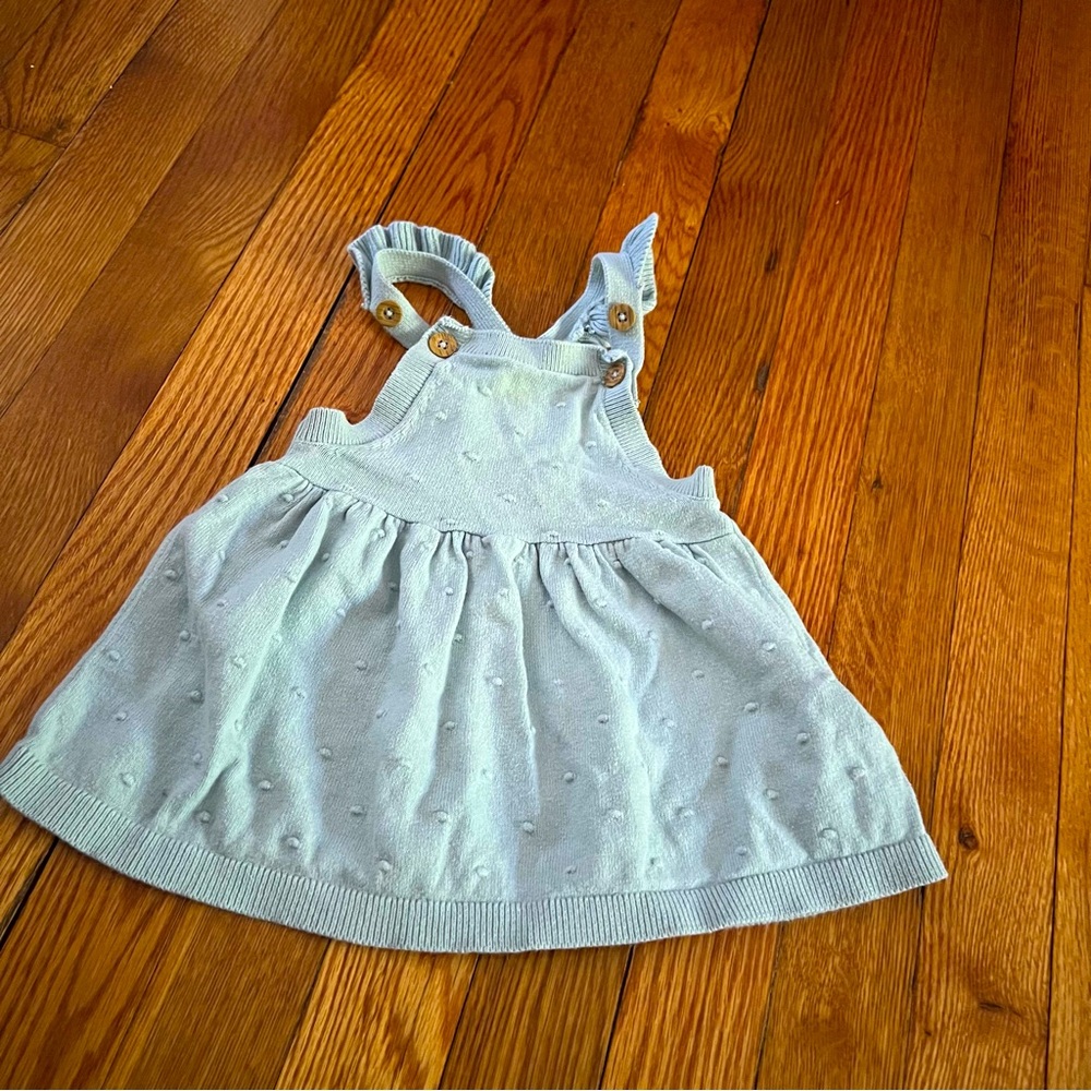 Carter’s Sage Green CrissCross Ruffle Sweater Infant Dress